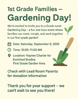 Gardening Day- 1st Grade
